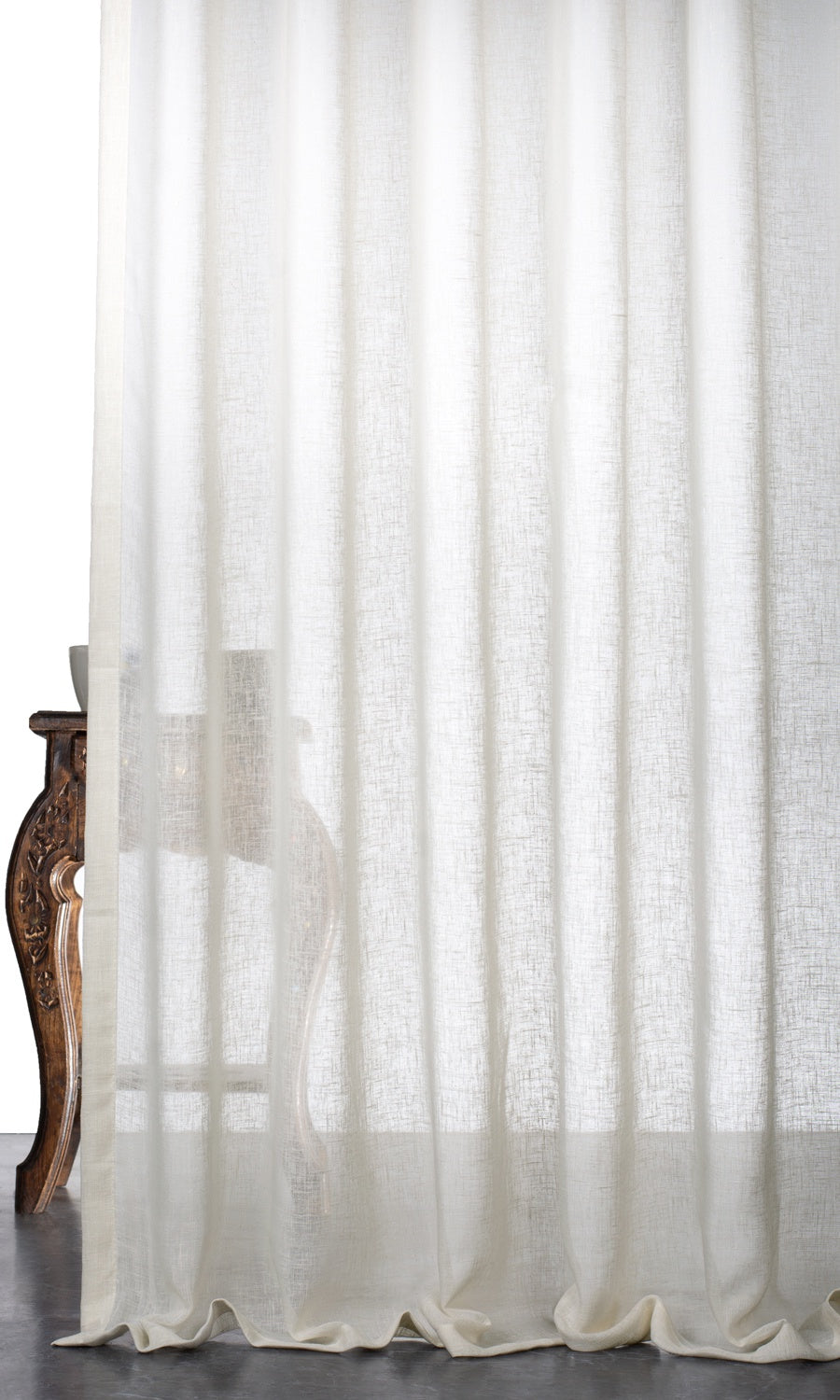 Sheer Roman Blinds & Window Shades (Cream/ Milky White)