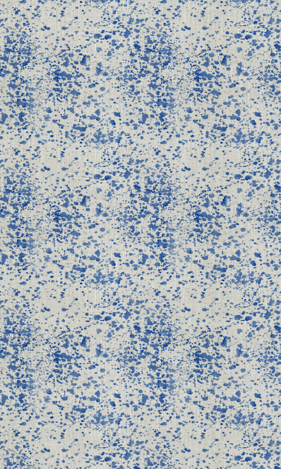Abstract Print Fabric Material By the Metre (Eggshell White/ Blue)