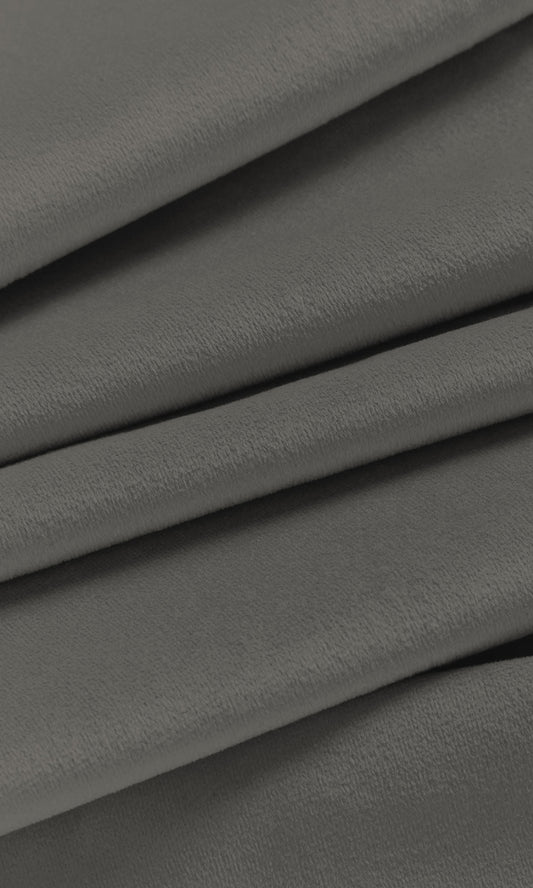 Velvet Home Décor Fabric By the Metre (Grey)