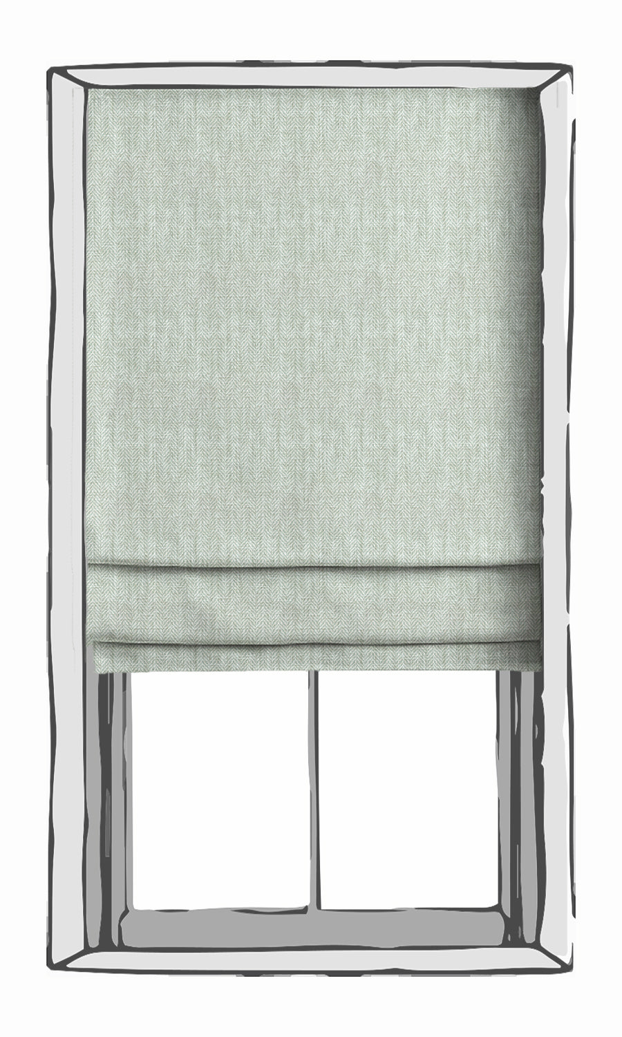 Herringbone Textured Window Treatments Fabric Sample (Pastel Blue)