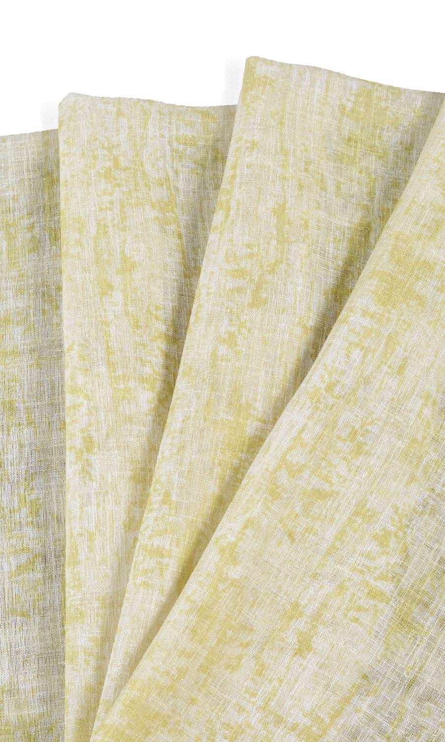 Textured Sheer Blinds (Yellow-Green) Extra Long Short Wide