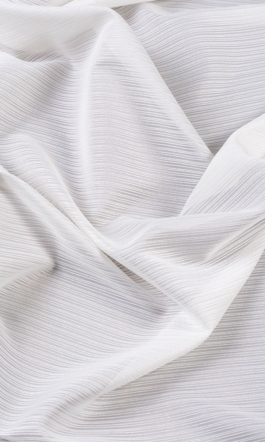 Striped Sheer Roman Blinds & Window Shades (Chiffon White)