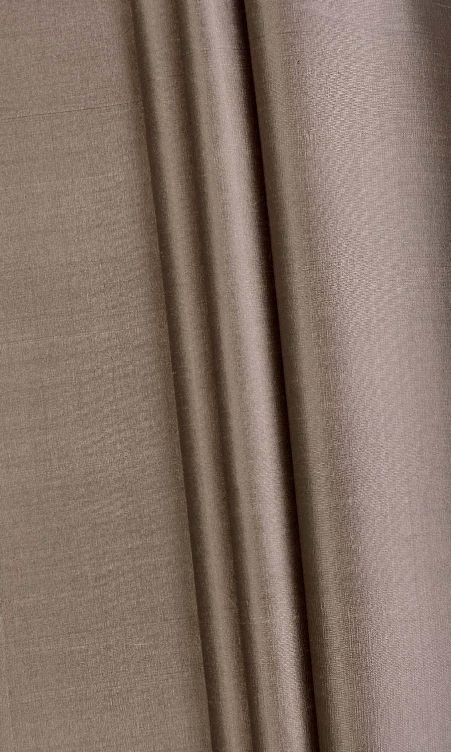 Shantung Silk Fabric Material By the Metre (Mocha Brown)