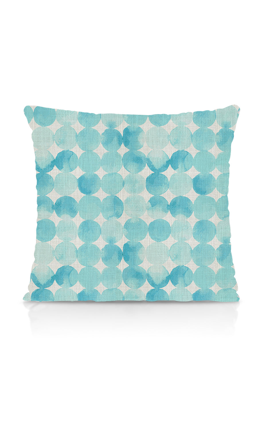 Polka Dots Flat, Plain, Fake, Faux, European Relaxed Roman Blinds (White/ Turquoise)