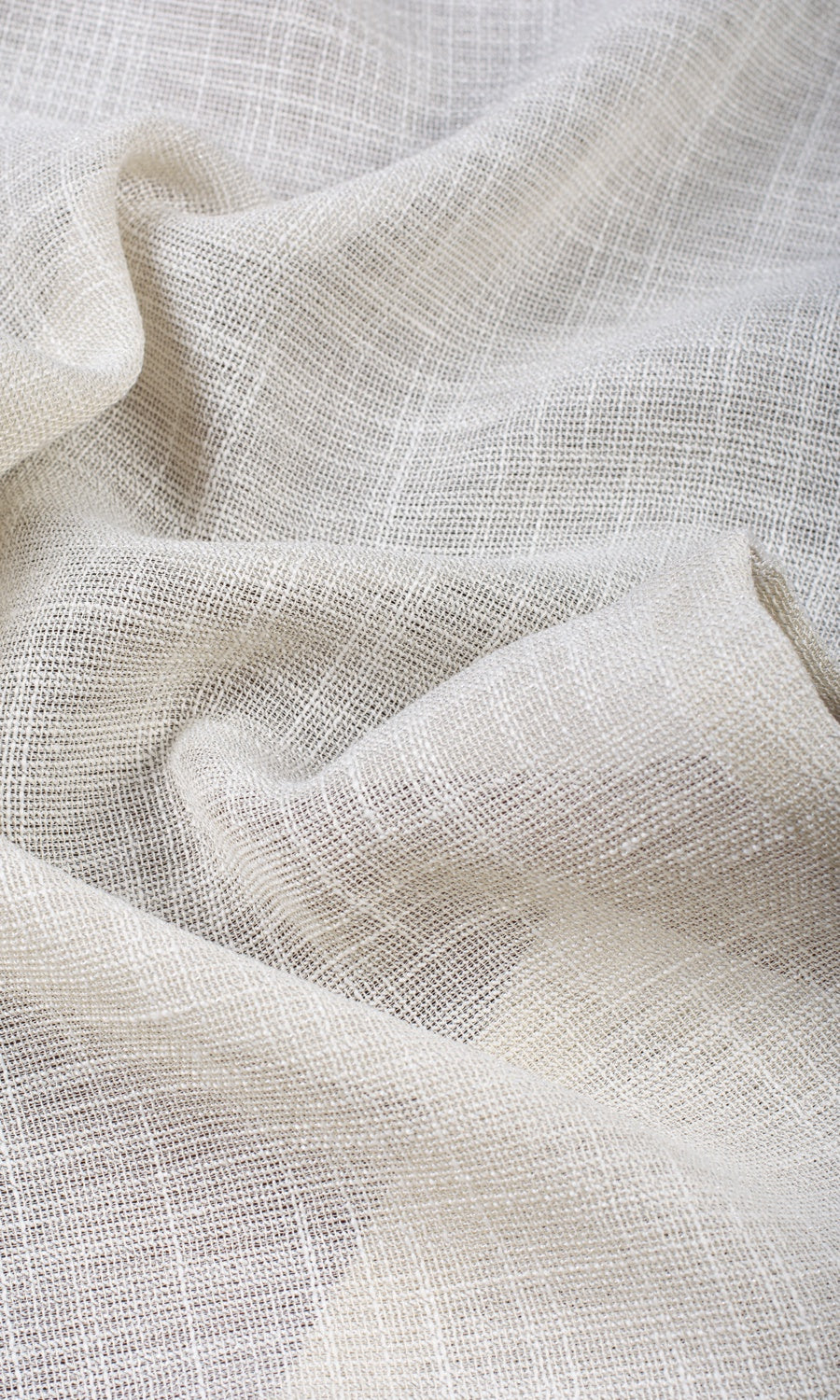 Textured Sheer Any Size Style Roman Blinds (Parchment White/ Greige)