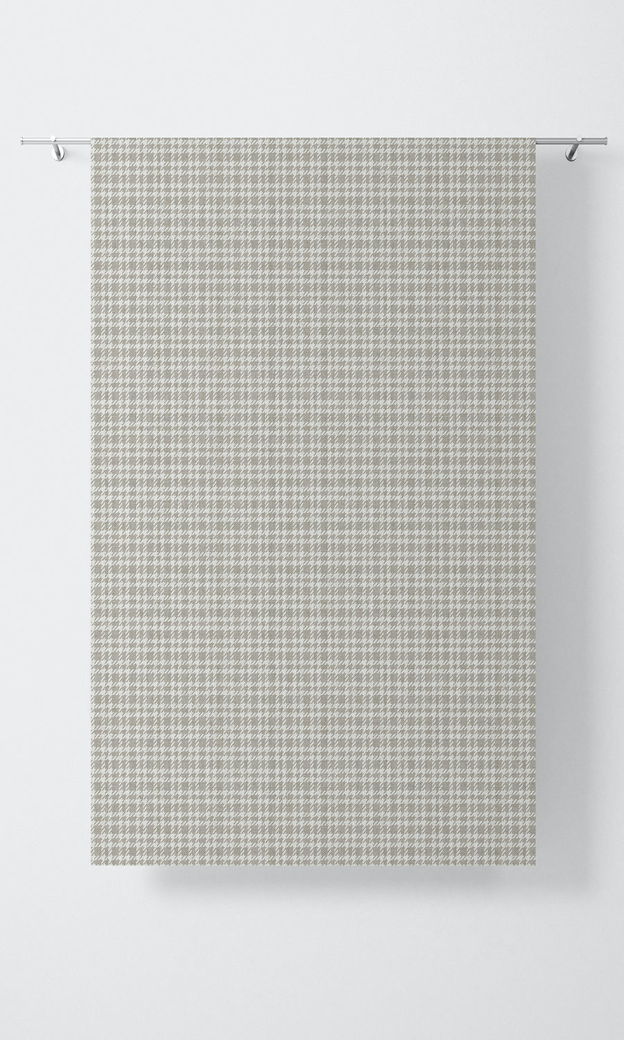 Modern Check Patterned Fabric Material By the Metre (Warm Grey)