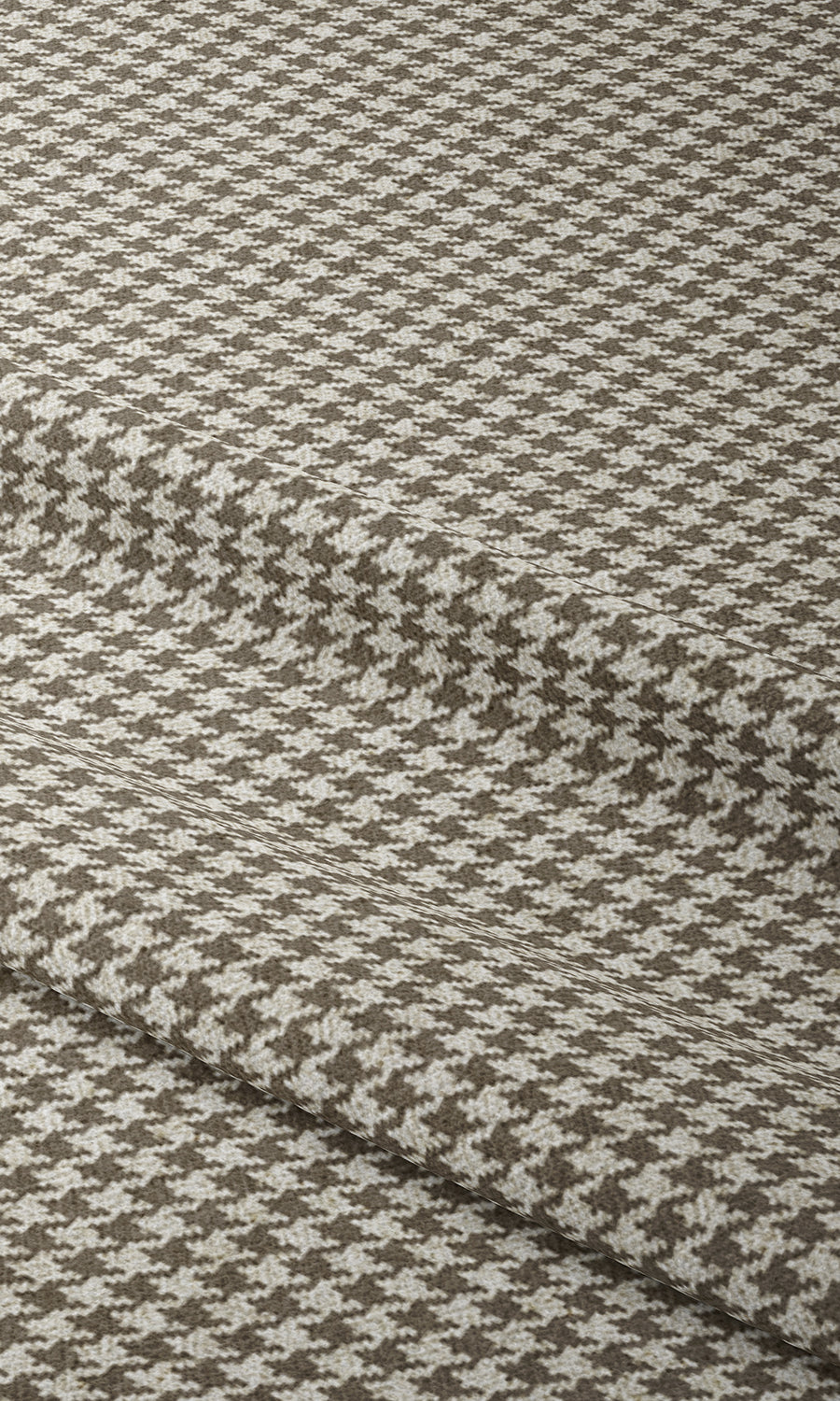 Houndstooth Patterned Flat, Plain, Fake, Faux, European Relaxed Roman Blinds (Brown)