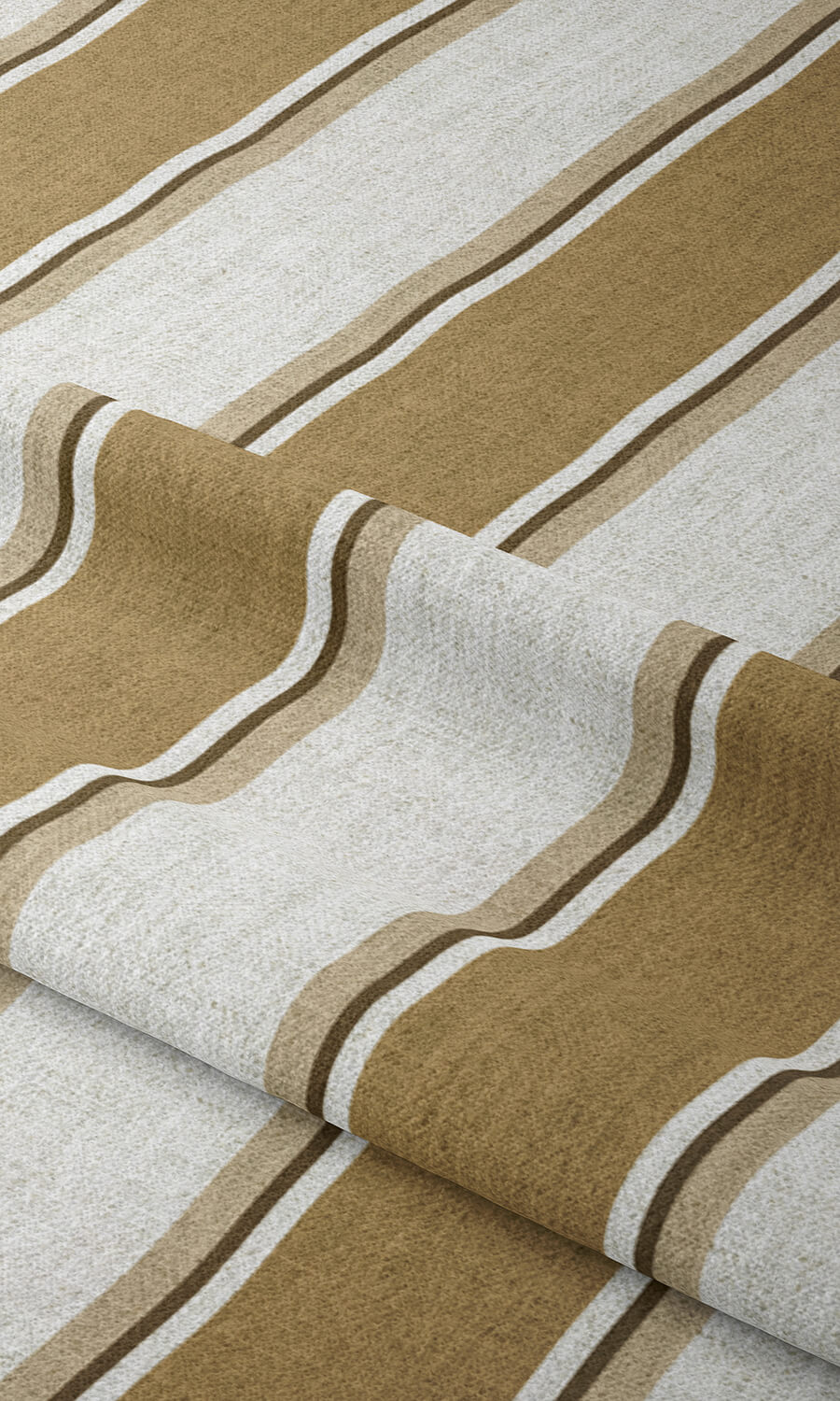 Striped Blinds (Ochre Yellow/ White/ Brown) Extra Long Short Wide