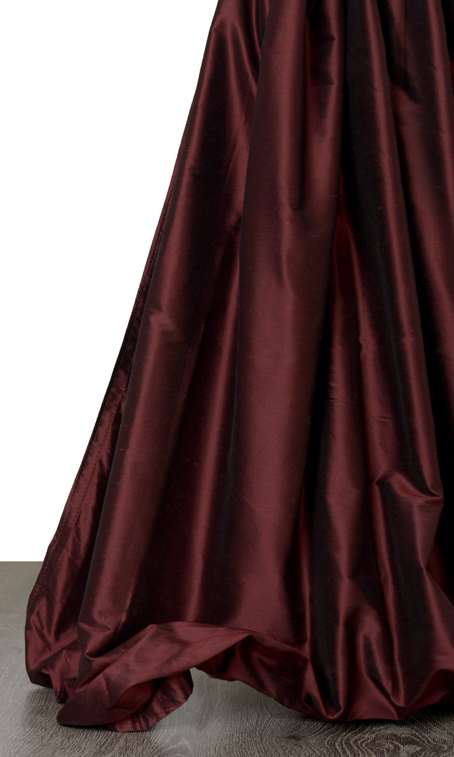 Shantung Silk Window Treatments Fabric By the Metre (Wine Red/ Maroon)