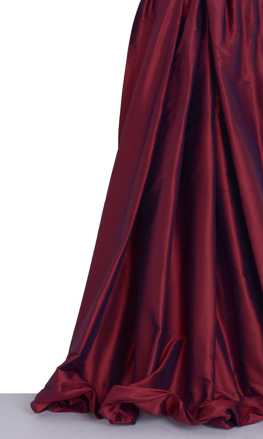 Shantung Silk Window Treatments Fabric By the Metre (Crimson Red)