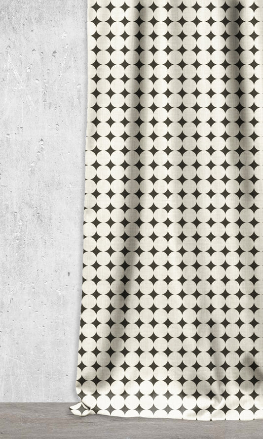 Print Fabric Blinds (Black/ Ivory)