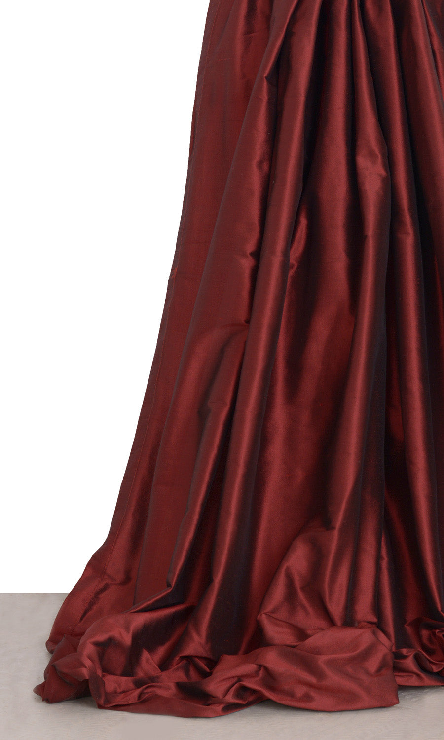 Shantung Silk Roman Blinds (Burgundy Red) for Living, Bedroom, Kitchen, Bathroom