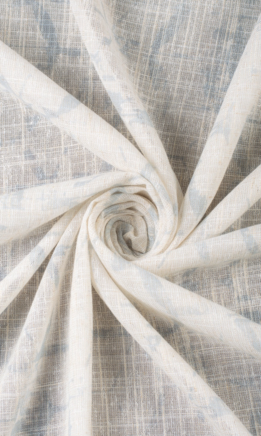 Self-Patterned Sheer Fabric Material By the Metre (Cream/ Grey)