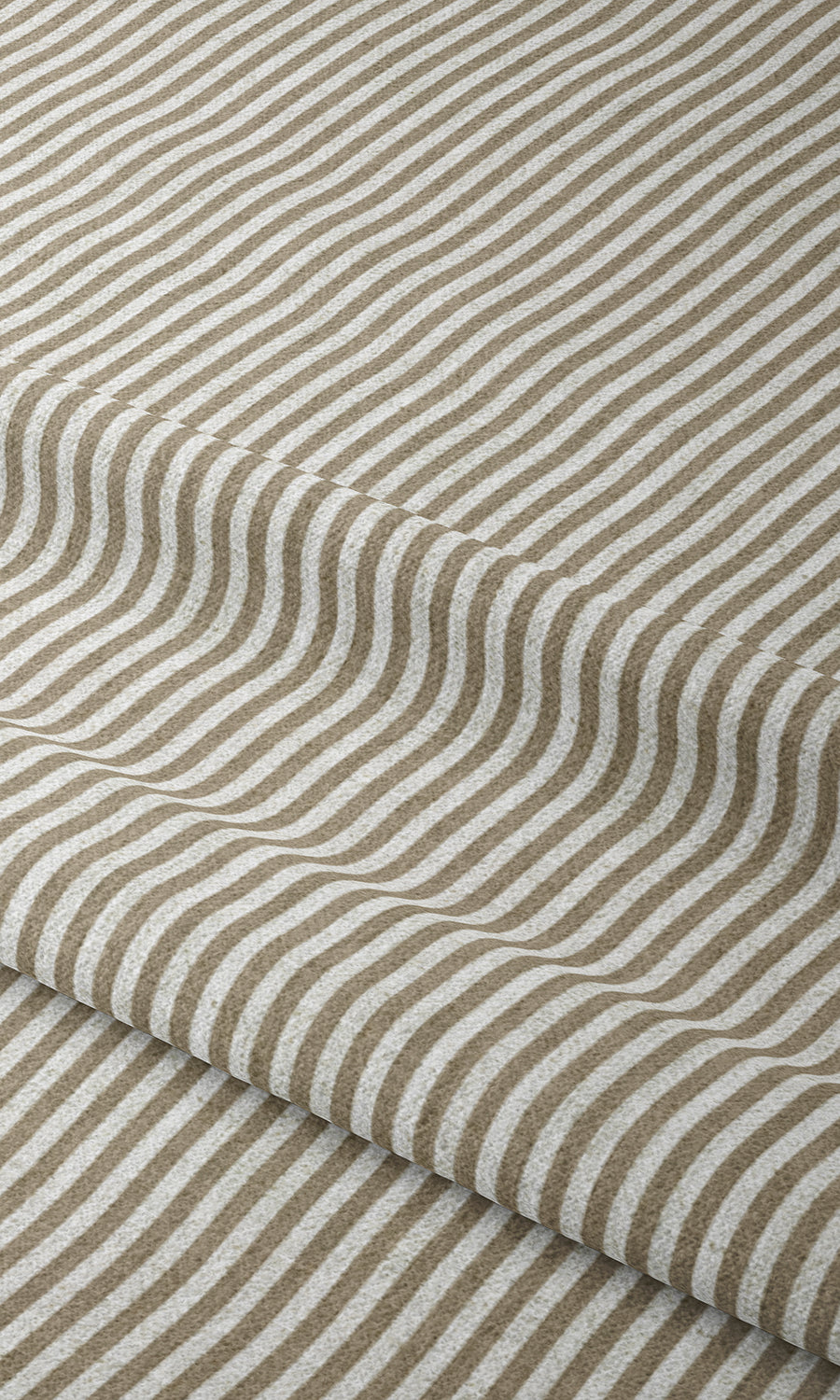 Striped Print Window Treatments Fabric Sample (Smoky Brown/ White)