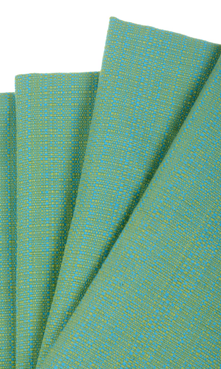 Cotton Fabric Blinds (Green-Blue) for Living, Bedroom, Kitchen, Bathroom