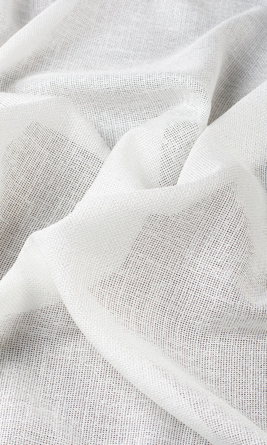 Textured Sheer Fabric Blinds (White)