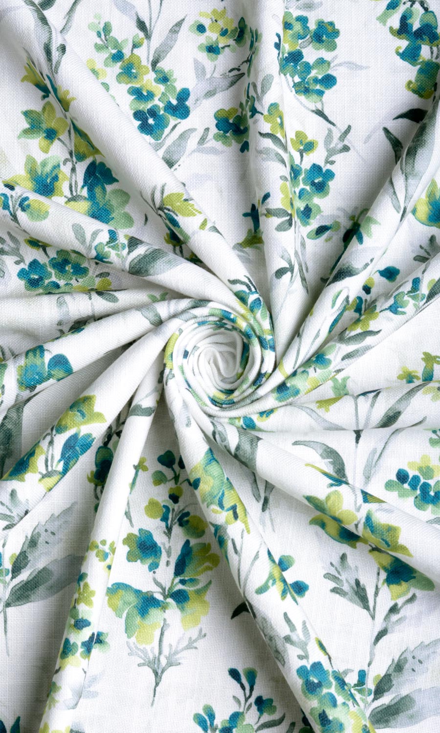 Floral Print Made-to-Measure Roman Blinds (Blue/ Green)