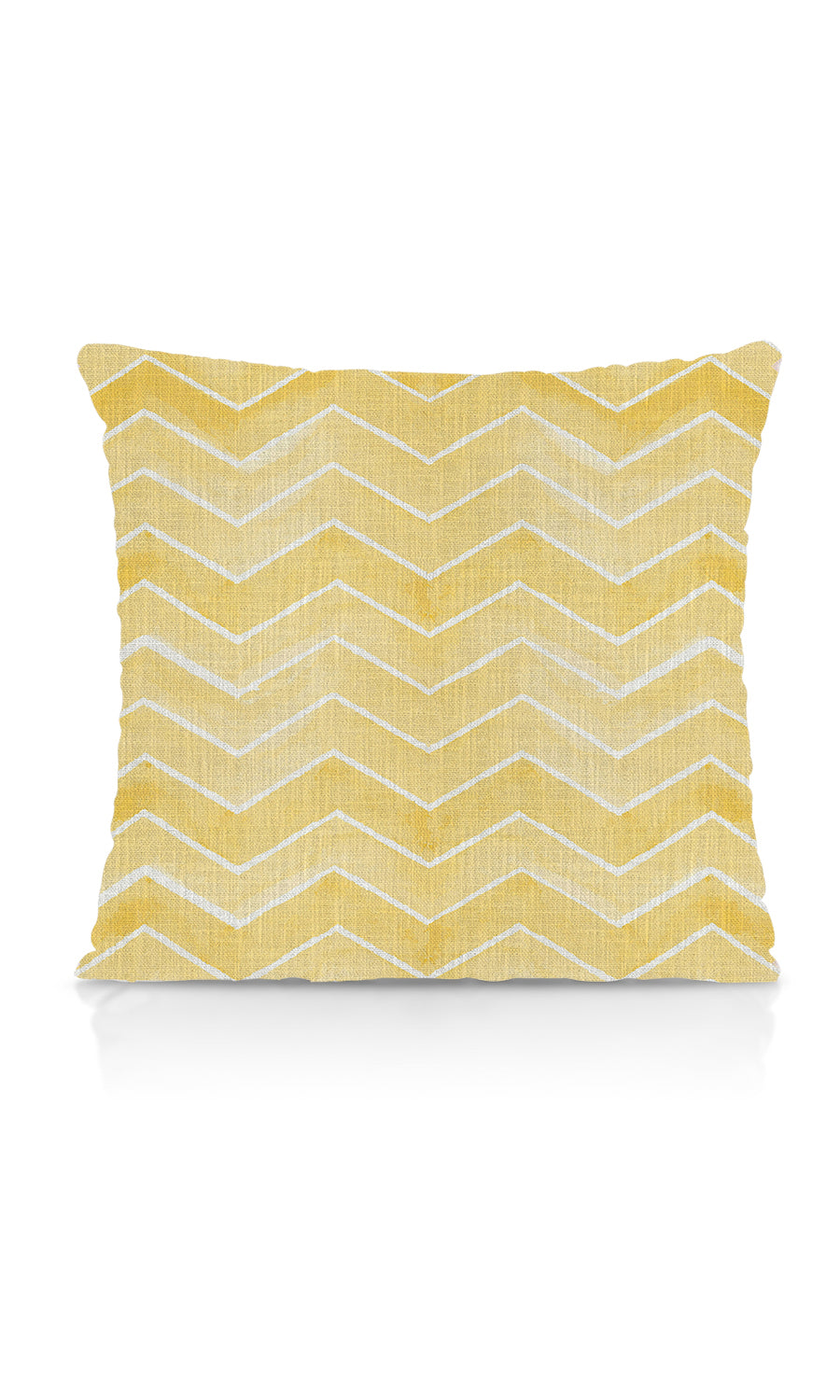 Chevron Print Home Textile Fabric Material By the Metre (White/ Yellow)