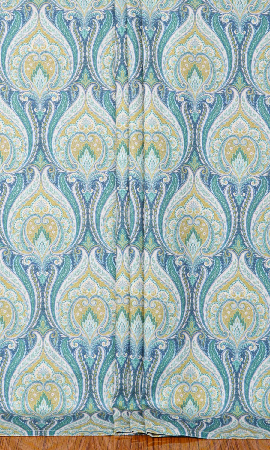 Floral Damask Roman Blinds (Blue/ Green) for Living, Bedroom, Kitchen, Bathroom