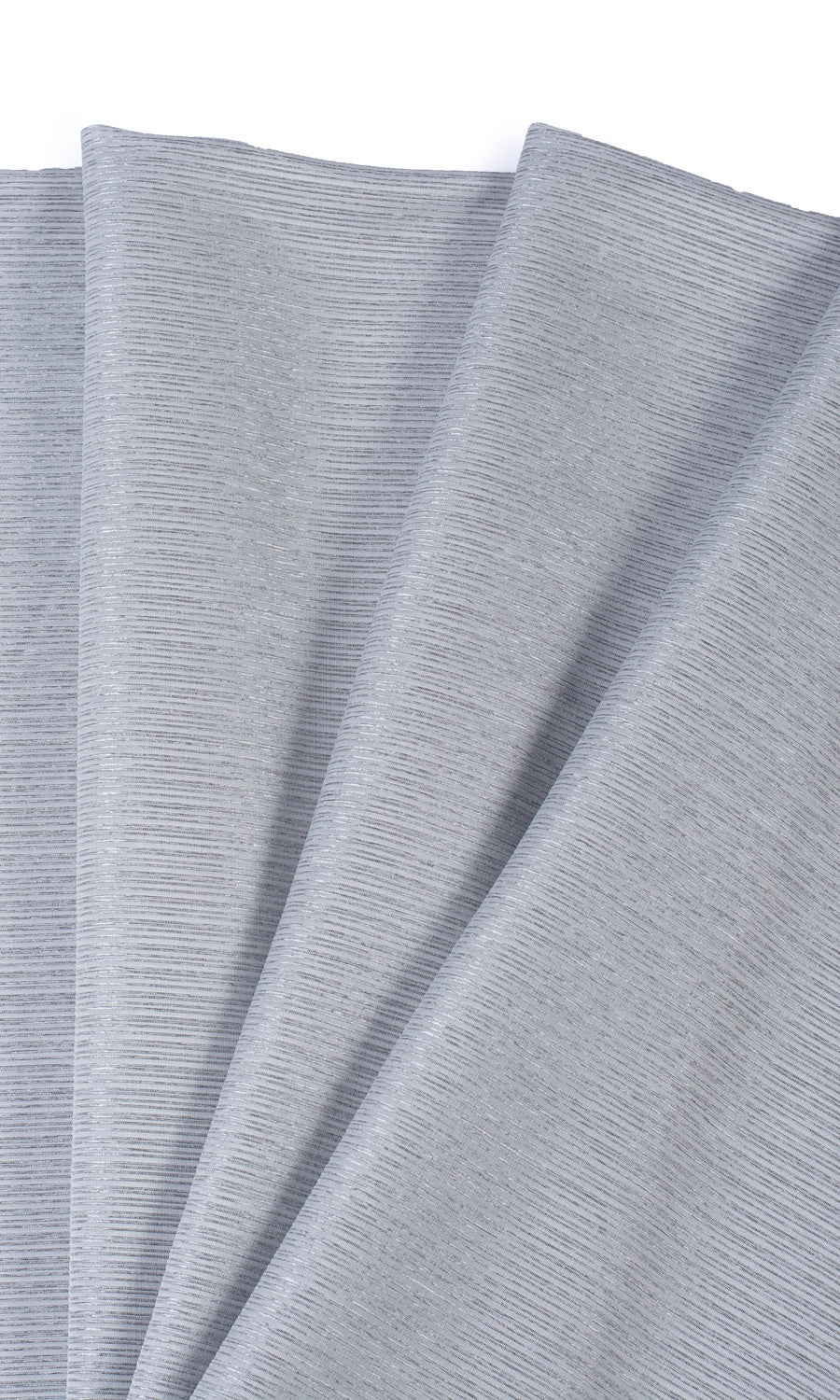 Striped Sheer Made-to-Measure Roman Blinds (Silver Grey)