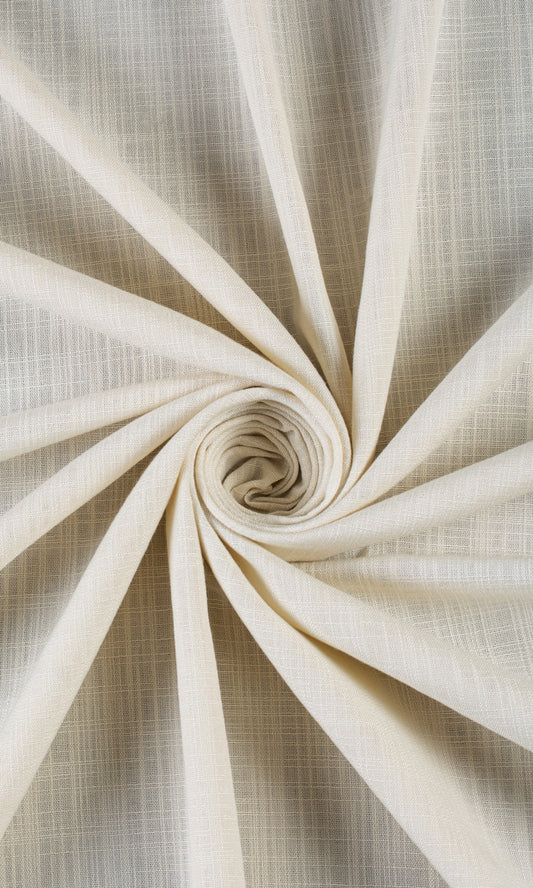 Semi-Sheer Home Décor Fabric By the Metre (Warm Ivory/ Pale Beige)