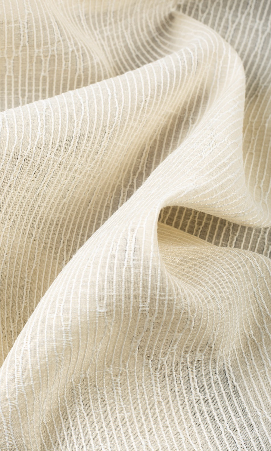 Textured Sheer Made-to-Measure Roman Blinds (Ivory-Beige)
