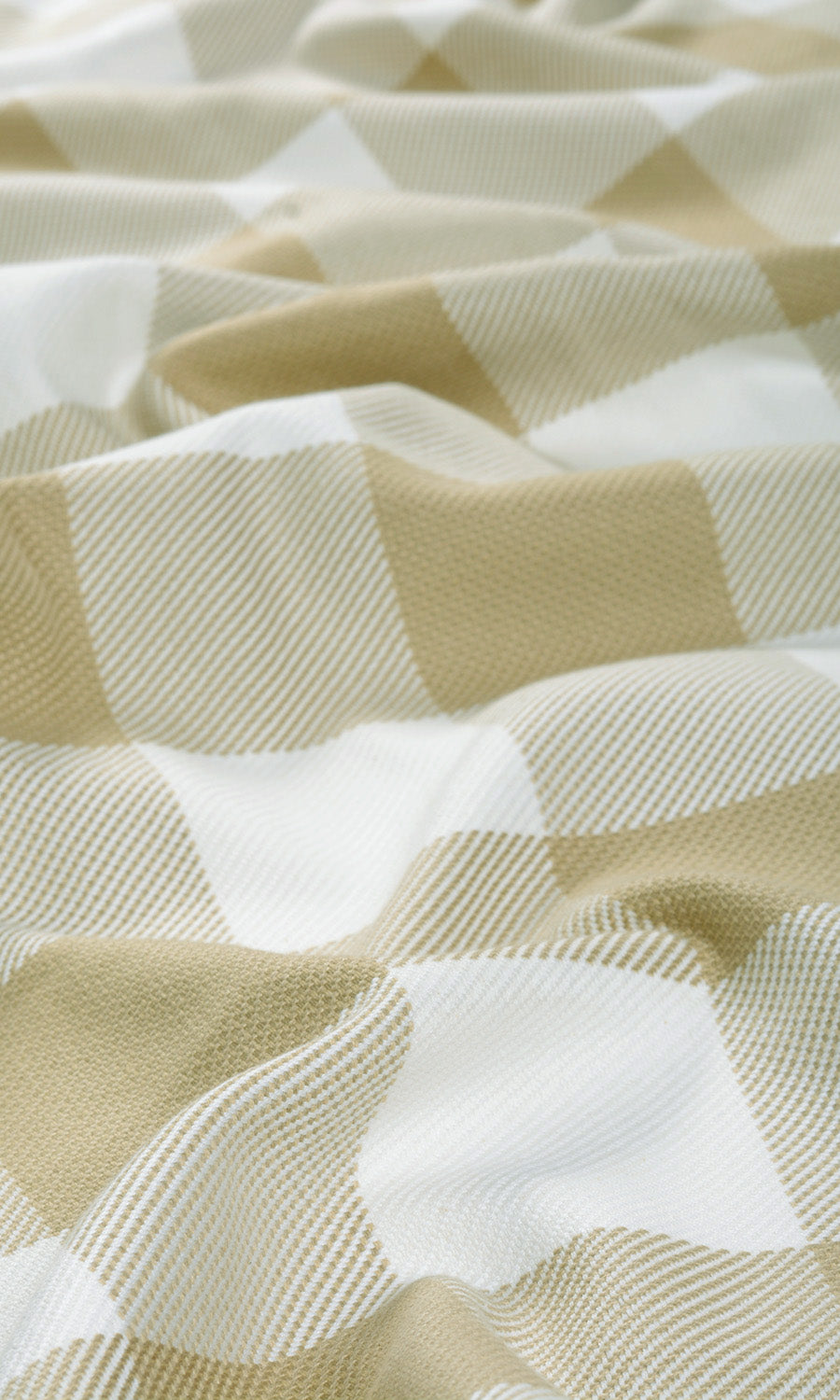 Buffalo Plaid Made-to-Measure Roman Blinds (Khaki Brown/ White)