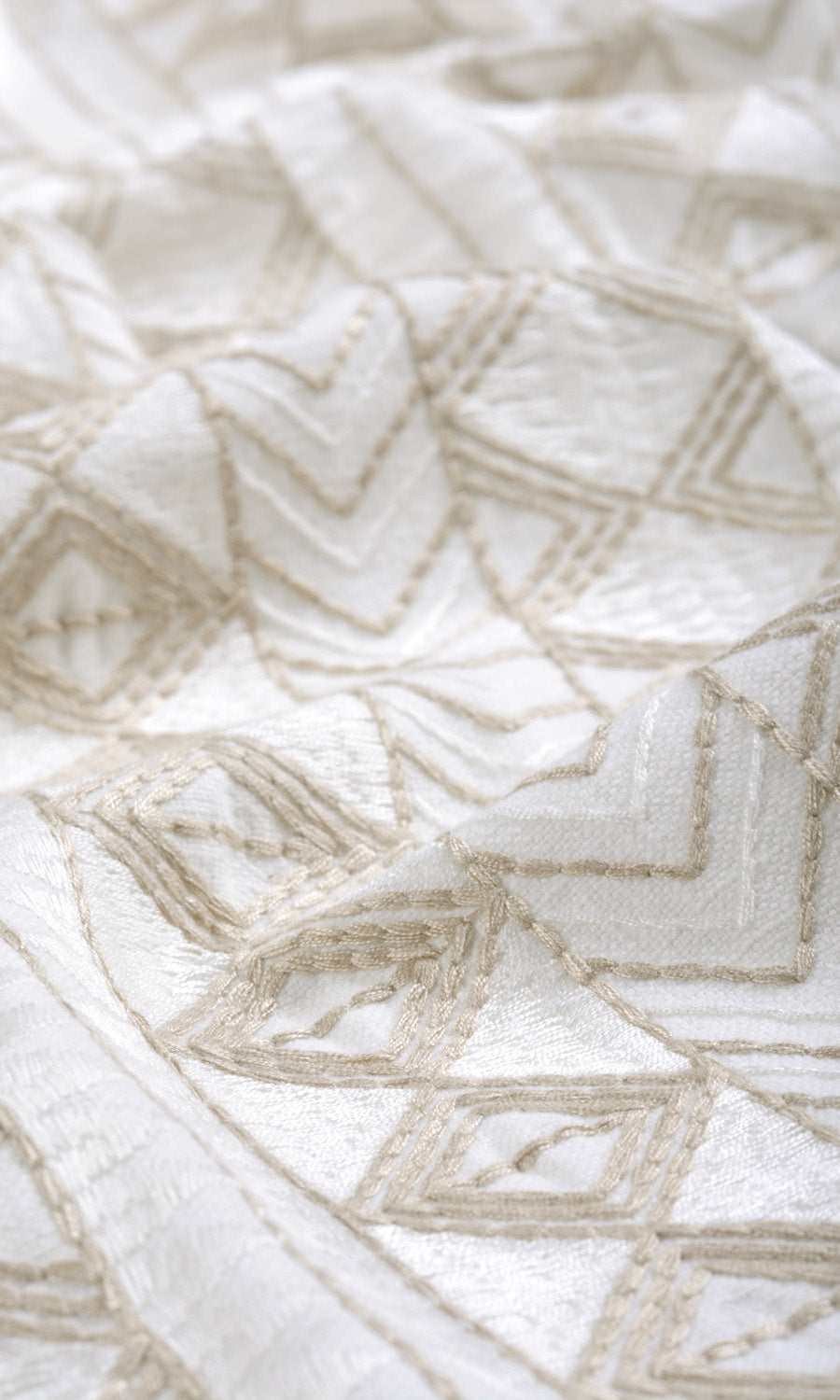 Ikat Textured Any Size Style Roman Blinds (white/ Beige)
