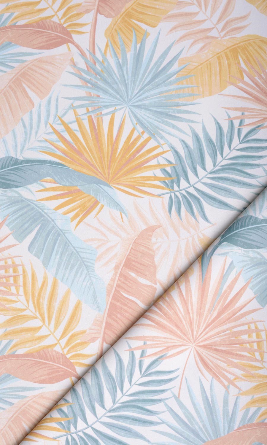 Botanical Floral Flat, Plain, Fake, Faux, European Relaxed Roman Blinds (Pink/ Blue/ Yellow)