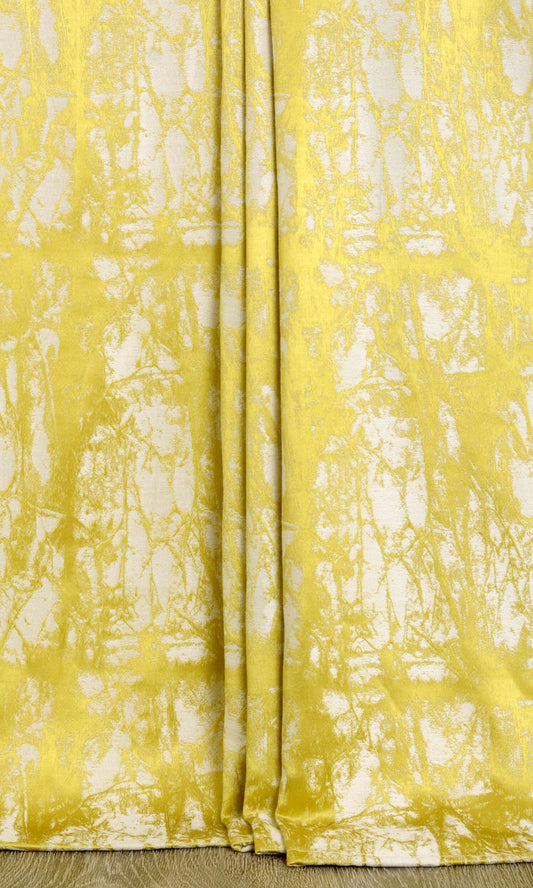 Abstract Print Home Décor Fabric Sample (Yellow)