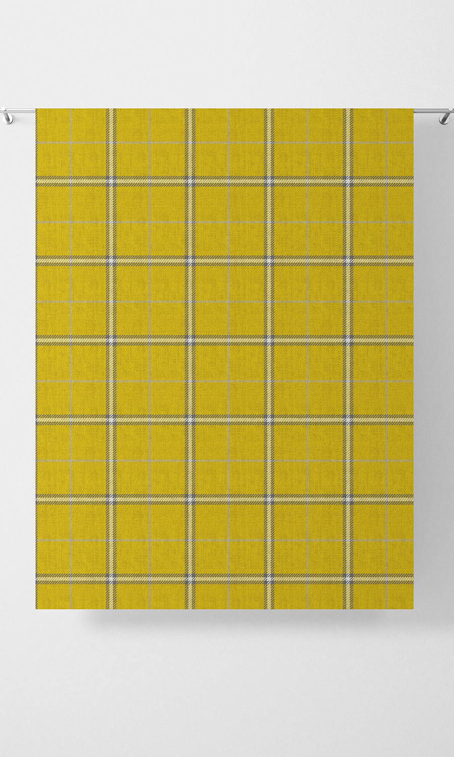 Check Patterned Free Fabric Material Sample (Yellow)