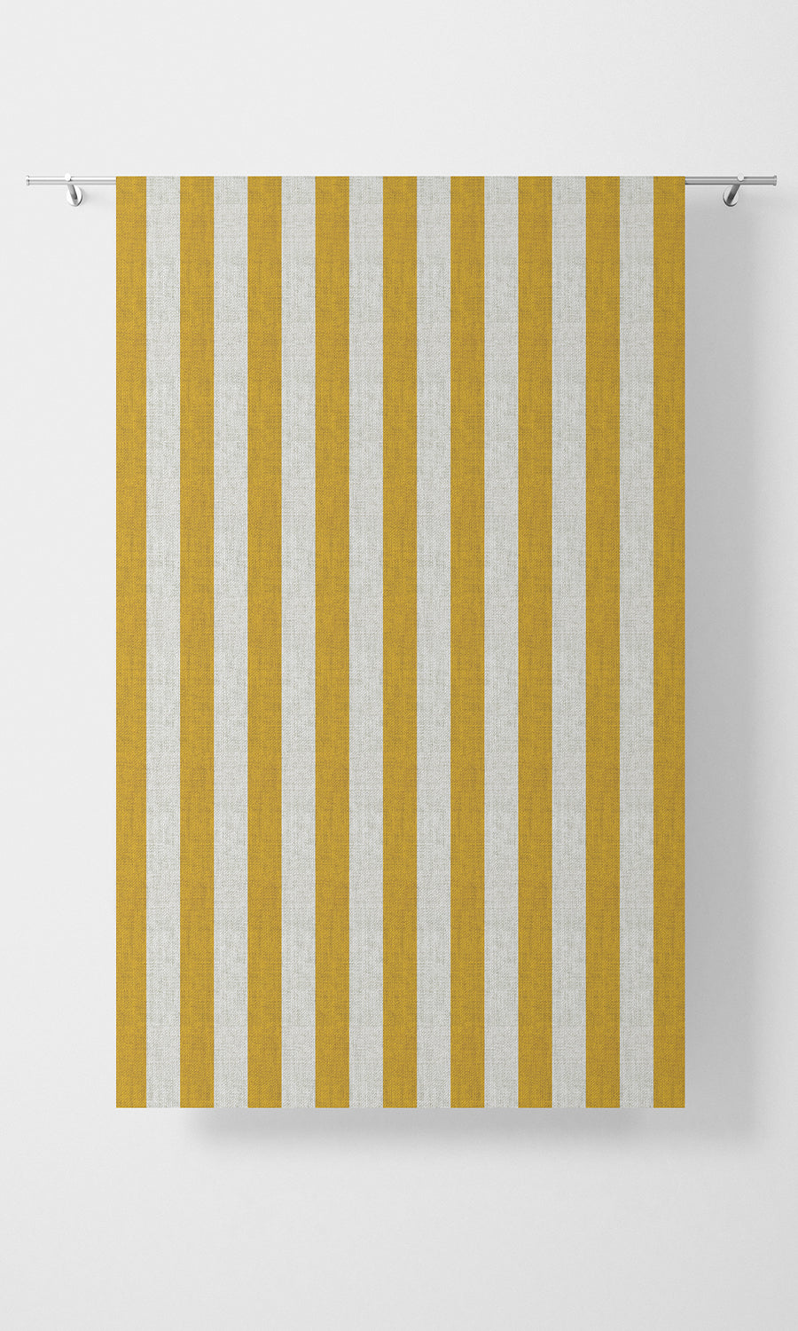 Striped Home Textile Fabric Material Sample (Yellow/ White)