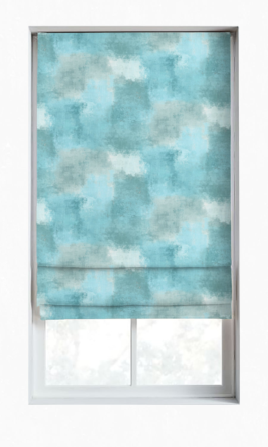 Dimout Roman Shades (Blue) for Living, Bedroom, Kitchen, Bathroom