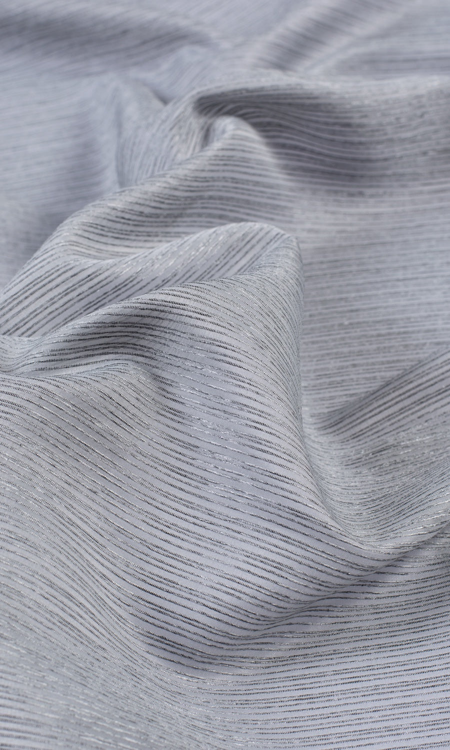 Striped Sheer Flat, Plain, Fake, Faux, European Relaxed Roman Blinds (Silver Grey)