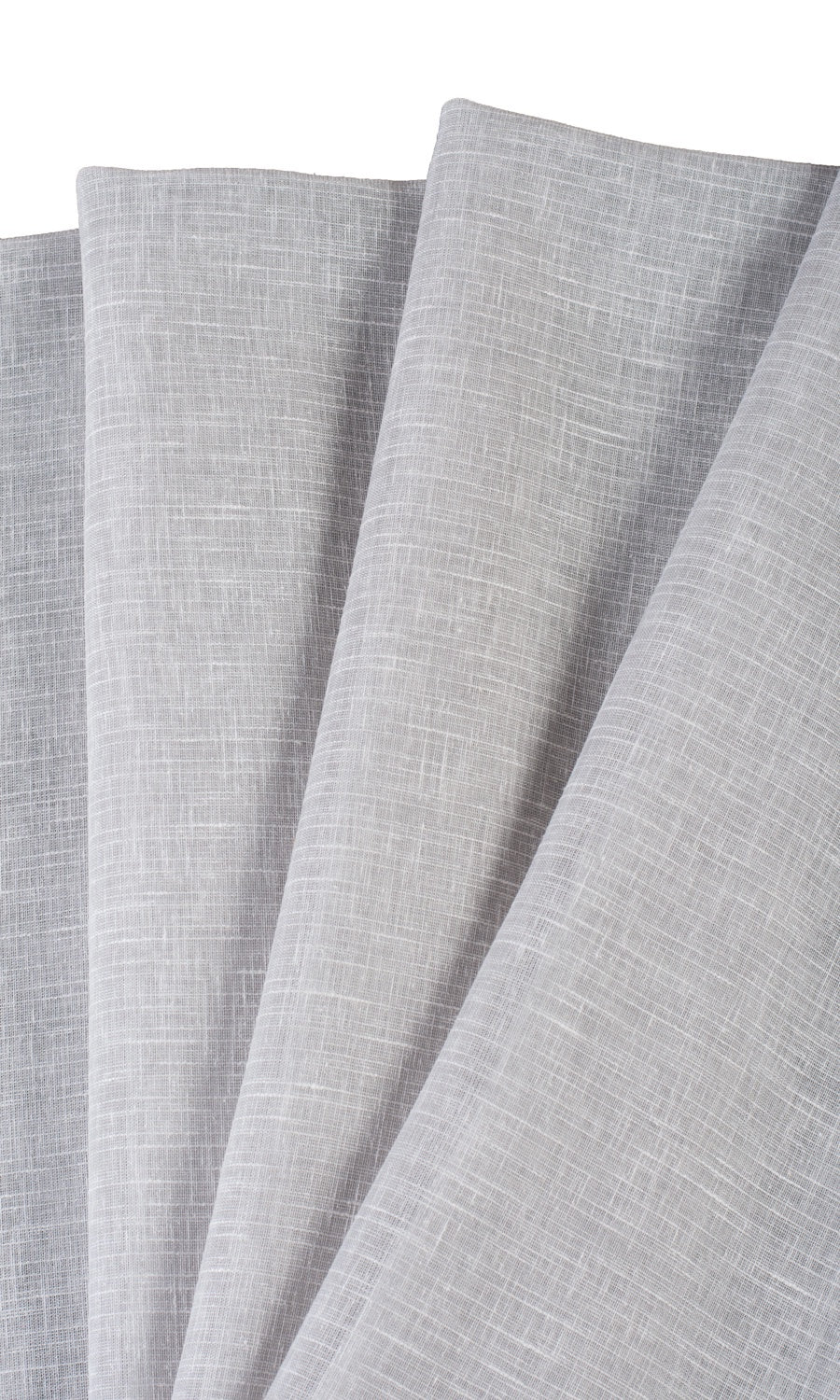 Plain Sheer Home Textile Fabric Material Sample (Silvery-Gray)