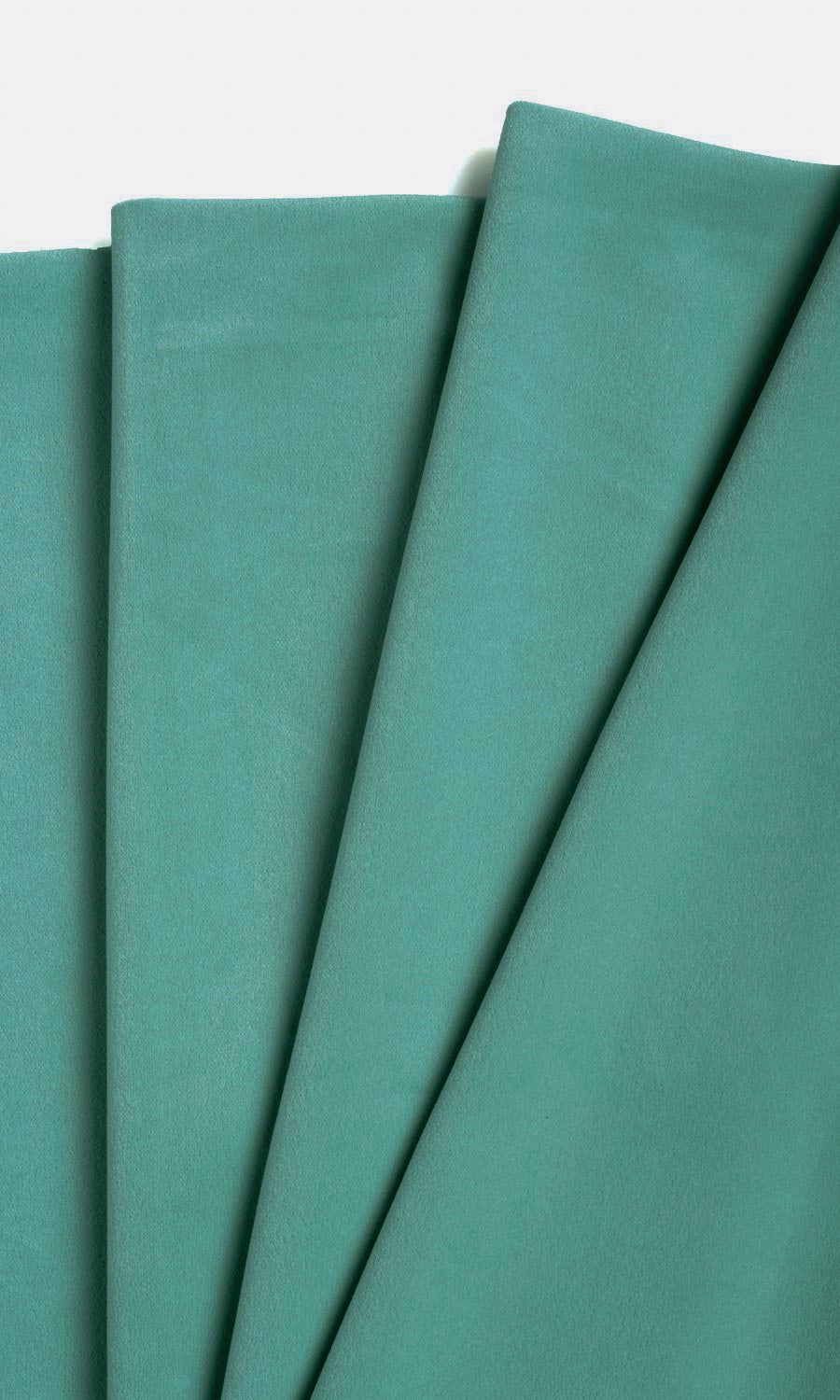 Velvet Window Treatments Fabric Sample (Green/ Blue)