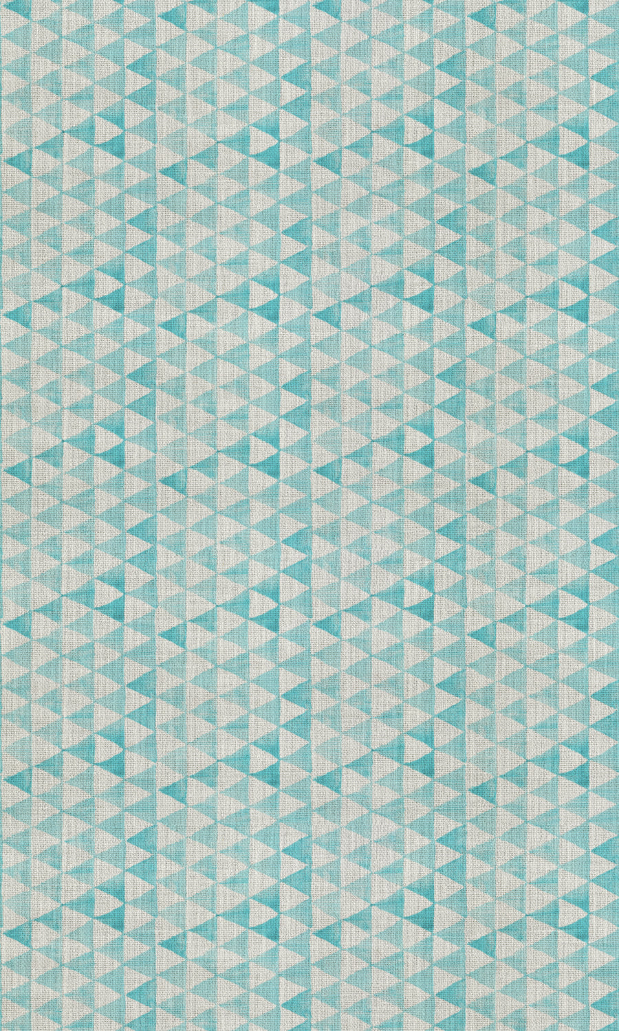 Triagonal Print Fabric Material By the Metre (Eggshell White/ Blue)