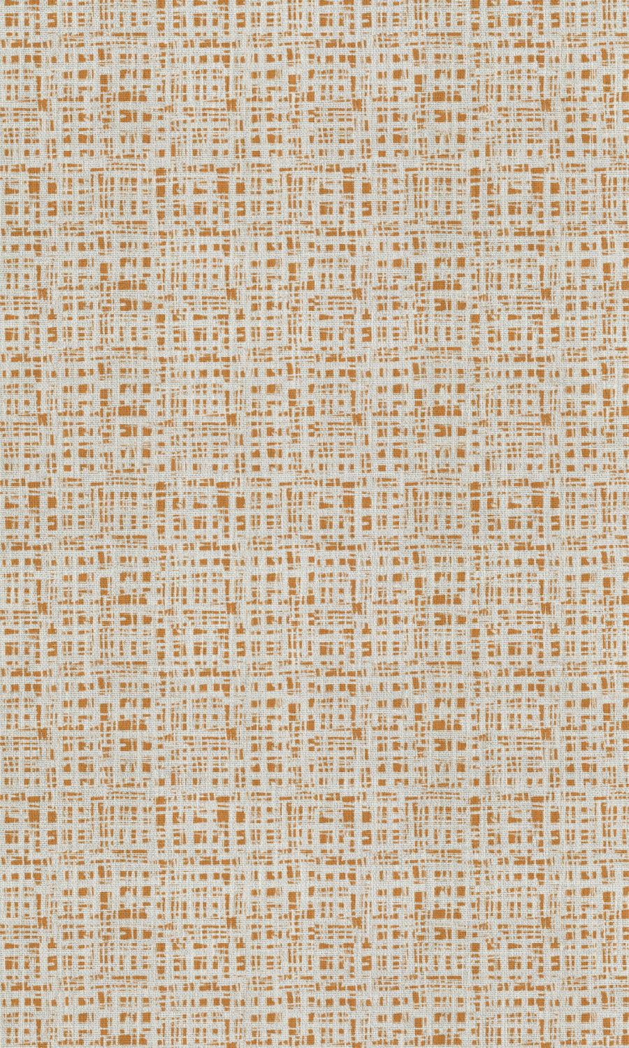 Abstract Print Fabric Material By the Metre (Eggshell White/ Orange)