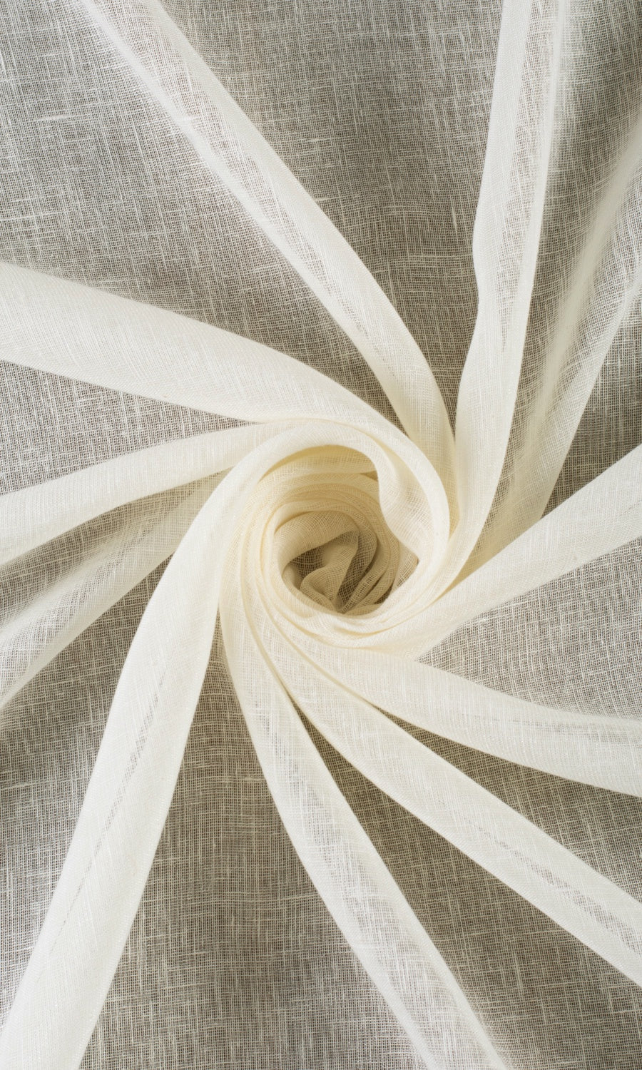 Sheer Fabric Material By the Metre (Cream/ Milky White)