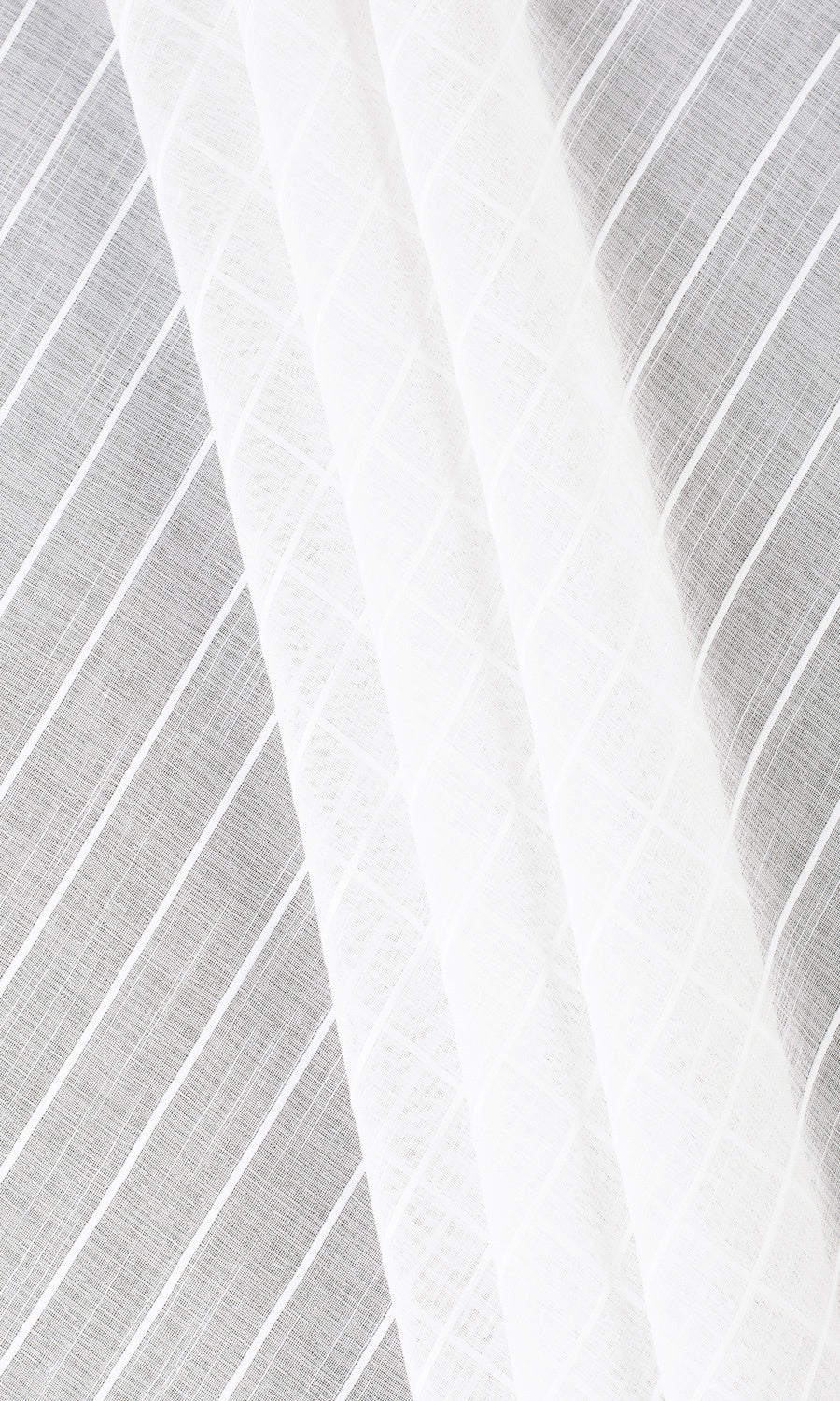 Striped Sheer Blinds (White) Extra Long Short Wide