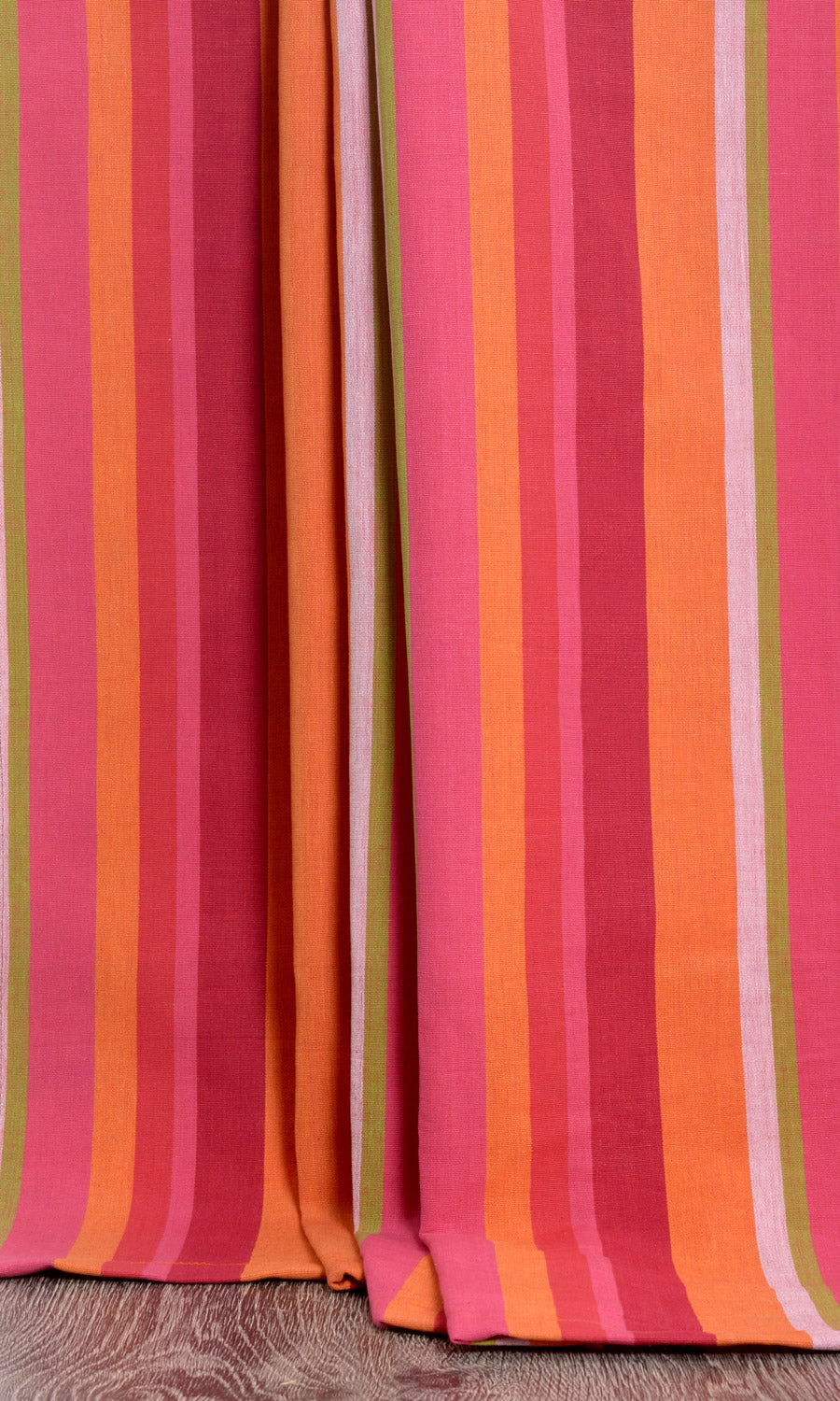 Cotton Fabric Blinds (Orange/ Pink) Extra Long Short Wide