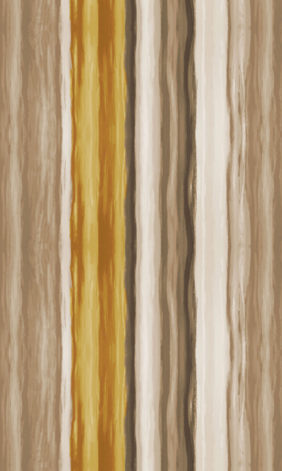 Room Darkening Striped Home Textile Fabric Material By the Metre (Yellow/ Brown)