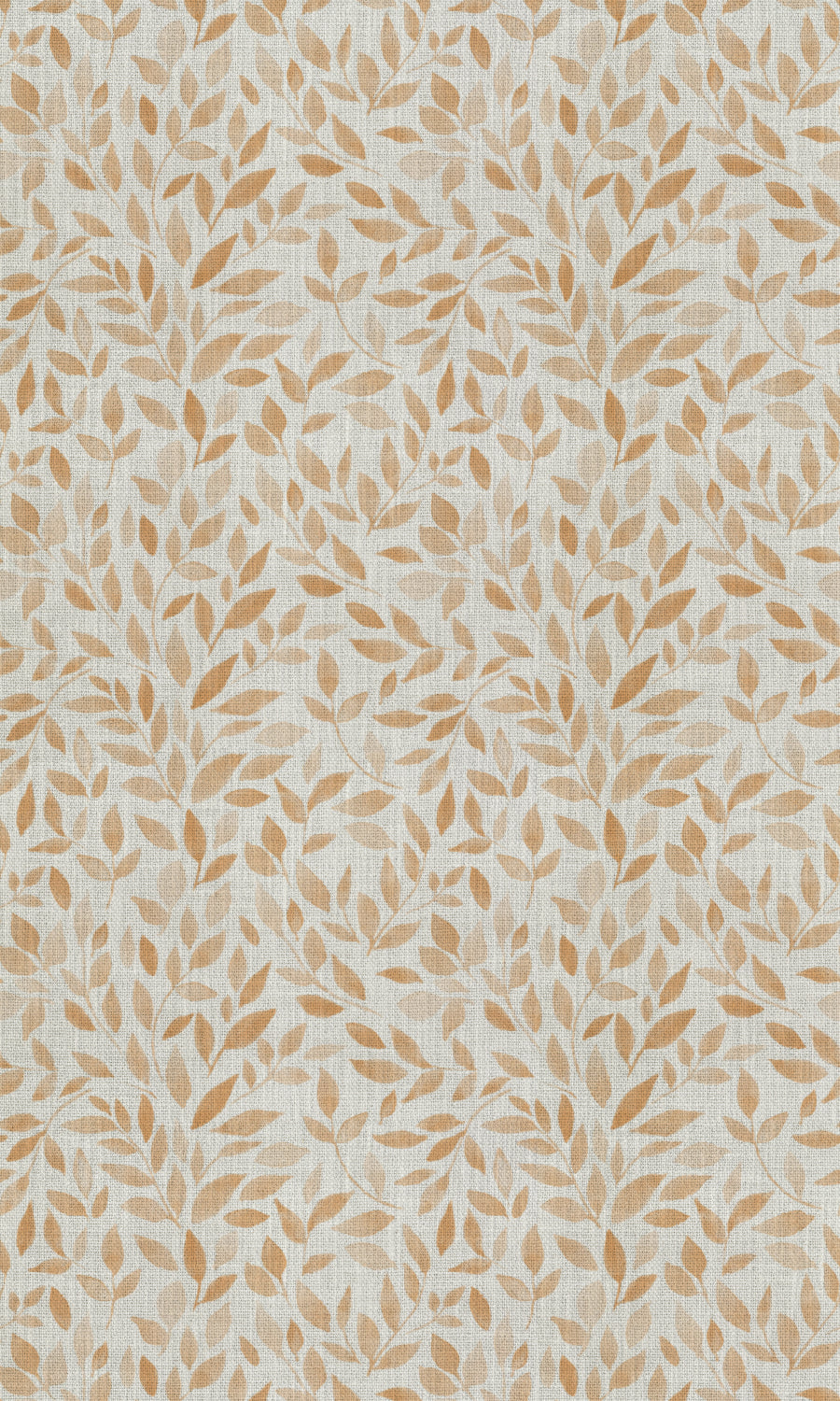 Floral Free Fabric Material Sample (Off-White/ Orange/ Brown)