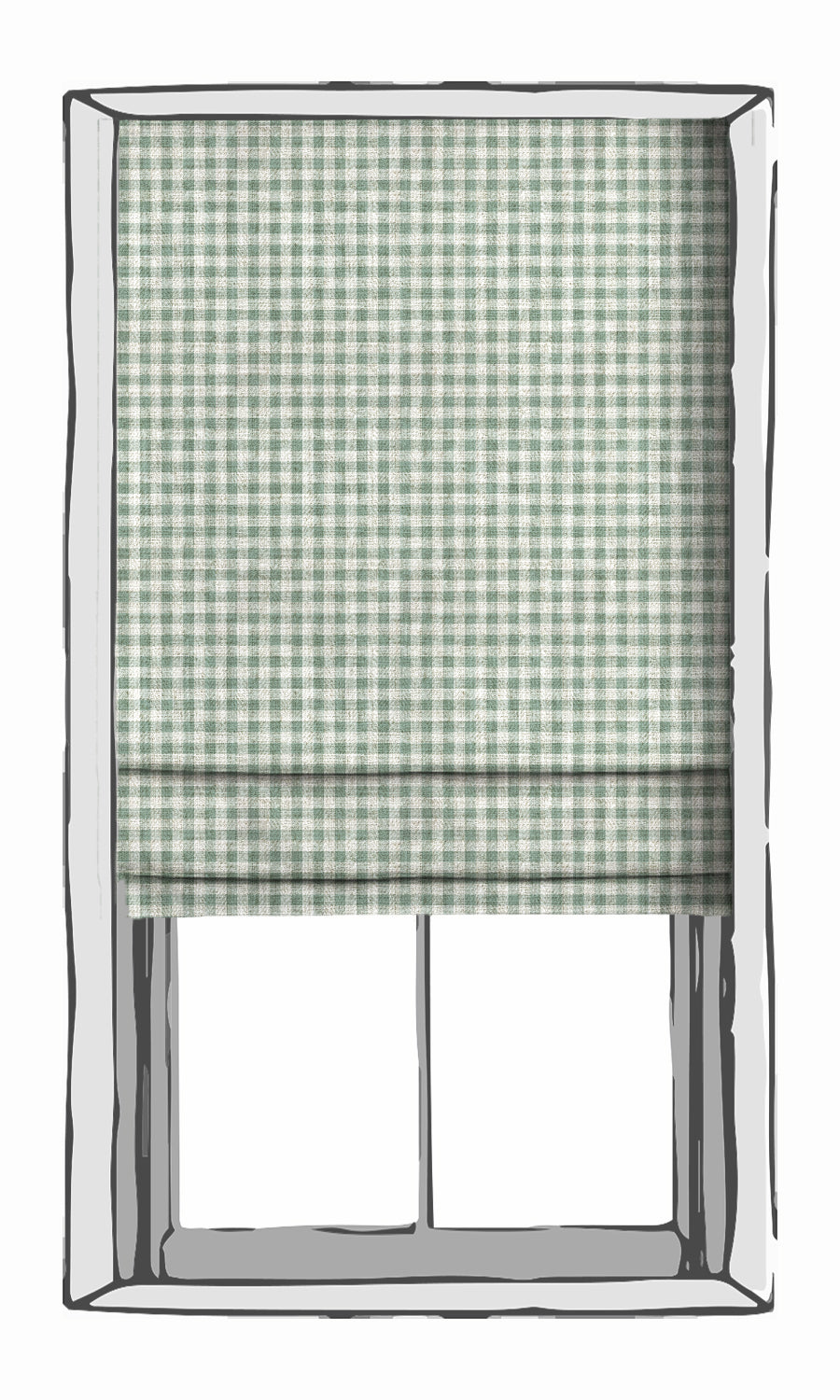 Checkered Free Fabric Material Sample (Duck Egg Blue/ White)