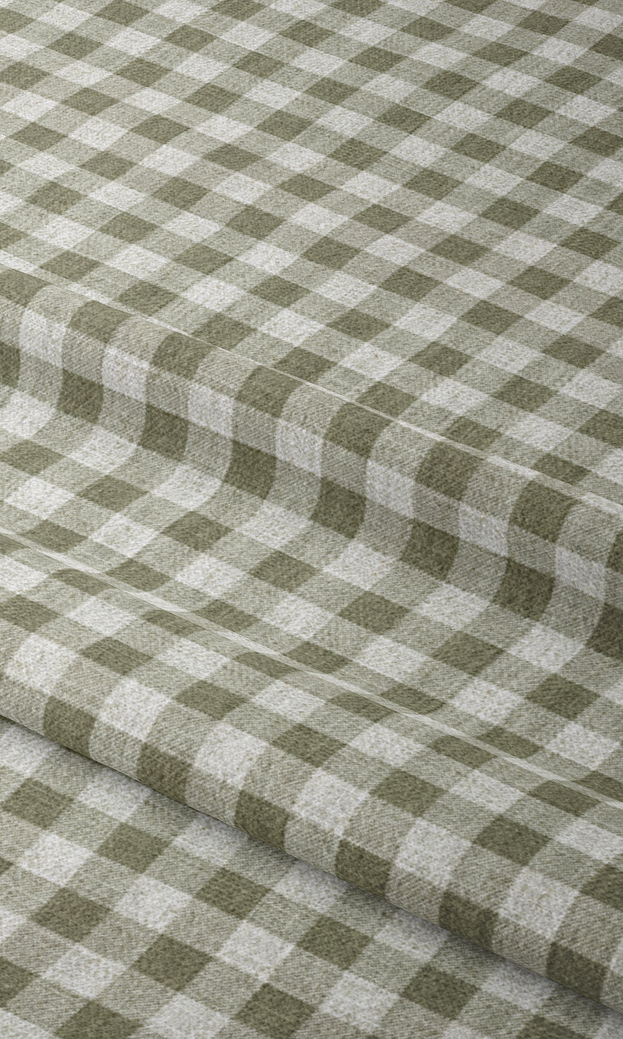 Check Patterned Window Treatments Fabric By the Metre (Green/ White)