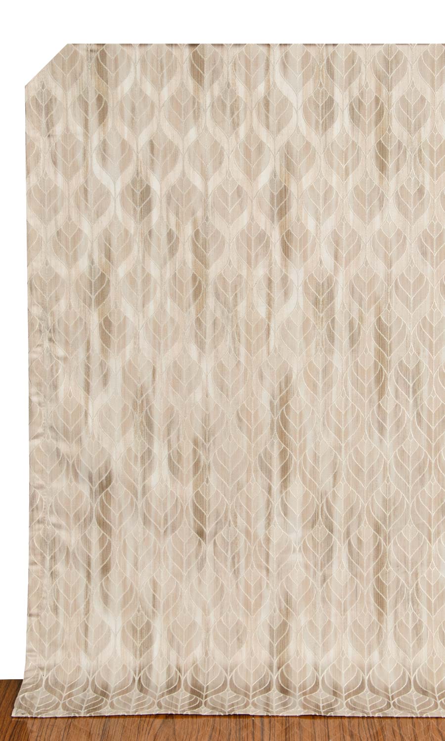 Petal Patterned Flat, Plain, Fake, Faux, European Relaxed Roman Blinds (Pale Beige/Brown)