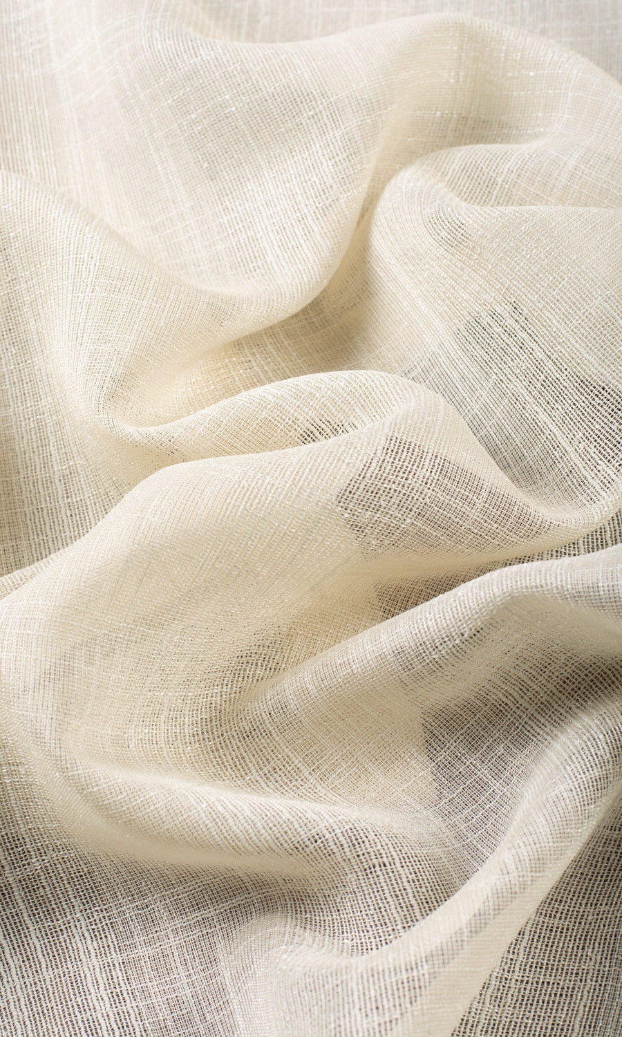 Textured Stripe Sheer Shades (Almond Cream)