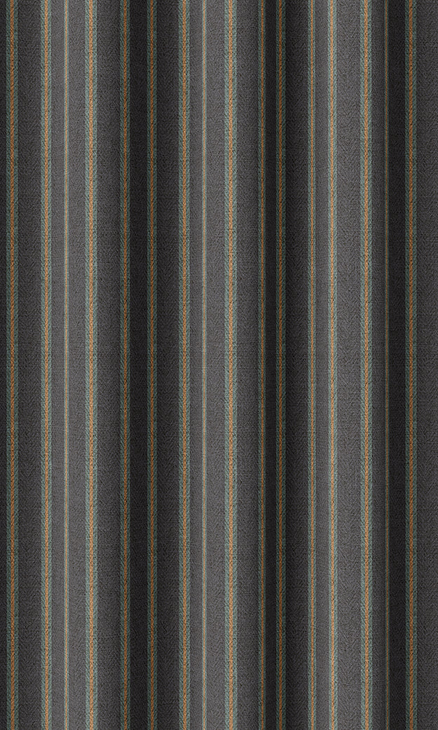 Striped Flat, Plain, Fake, Faux, European Relaxed Roman Blinds (Midnight Blue/ Charcoal Grey)