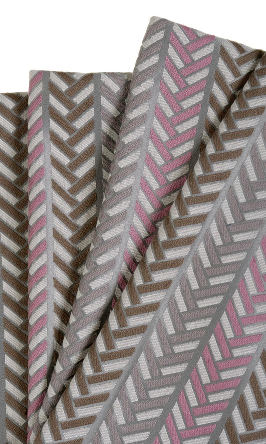 Herringbone Blinds (Pink/ Grey/ Brown)