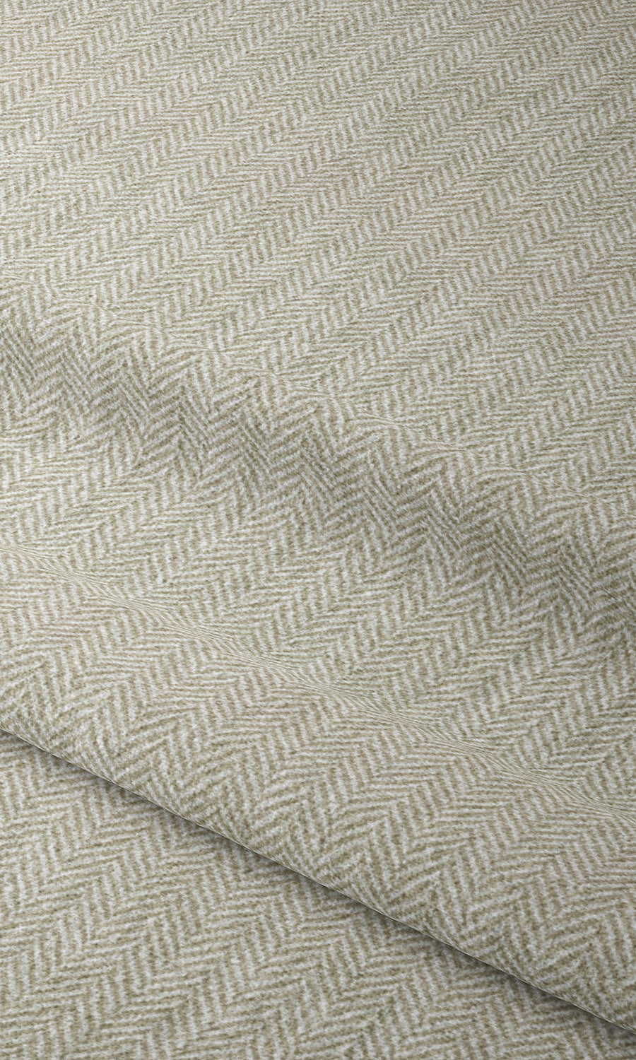 Herringbone Print Window Treatments Fabric By the Metre (Beige/ White)